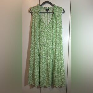 Ninety Green Floral Maxi Dress